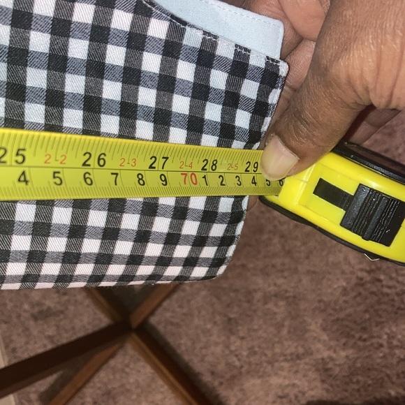 Georges | Men’s Black/White Checkered Dress Shirt - Size 18/18 1/2 36/37 - Picture 8 of 12